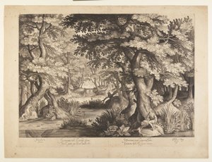 Johannes de Doper in de woestijn door Nicolaes de Bruyn
