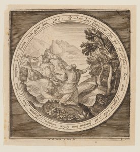 Derde Dag: De Schepping van Land en Vegetatie, van De Schepping tot de Verdrijving uit het Paradijs door Nicolaes de Bruyn