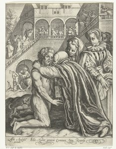 Thuiskomst van de verloren zoon door Nicolaes de Bruyn