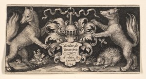 Titelplaat met twee vossen, uit Vechtende chimera