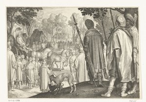 Triomftocht van Jozef in zegewagen van farao