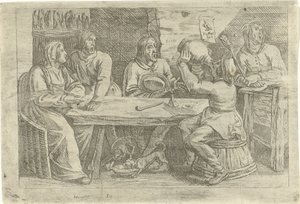 Boerengezelschap met nar