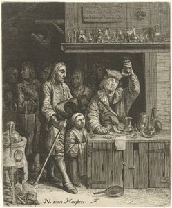 Piskijker en boeren familie door Nicolaes van Haeften
