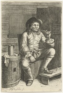 Rokende man door Nicolaes van Haeften