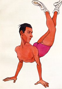 Karikatuur van Sir Anton Dolin, ca. 1920s door Nicolai (1869 1937) Legat