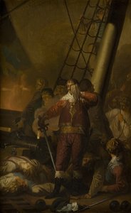 Christian IV aan boord van zijn vlaggenschip "De Drie-eenheid"