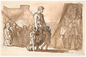 Hippias met zijn kinderen verlaat Athene