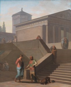 Pamphilius en zijn dienaar Davus. Uit Terence