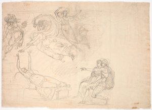 Scène uit Shakespeares Hendrik VIII (4e akte, 2e scène) door Nicolai Abildgaard