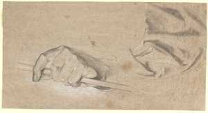 Studie van een hand en een draperie door Nicolai Abildgaard