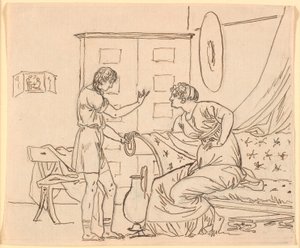 Studie voor Papirius en zijn moeder door Nicolai Abildgaard