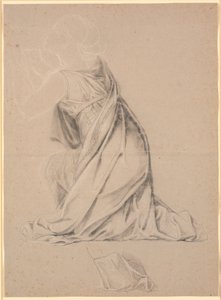 Studie voor de Knielende Figuur die Holsten Symboliseert op het Christian I-Schilderij voor Christiansborg door Nicolai Abildgaard