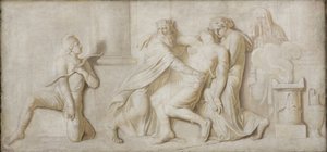 De dood van Achilles door Nicolai Abildgaard