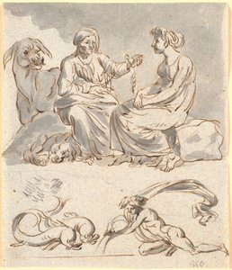 Ontwerp voor scène uit Apuleius