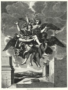 De hemelvaart van St. Paulus door Nicolas (after) Poussin