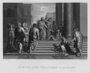 De Kreupele Man genezen door Petrus en Johannes, Handelingen III, 6