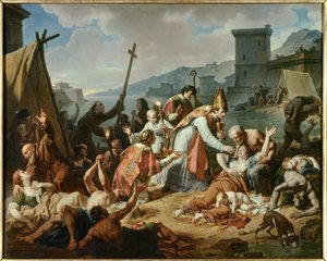 Toewijding van Monseigneur de Belsunce tijdens de pest van 1720 in Marseille
