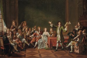 Molière leest Tartuffe bij Ninon de Lenclos thuis