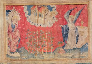 De Oogst van de Verdoemden, uit de Apocalyps Tapijt van Angers, 1373-87 door Nicolas Bataille