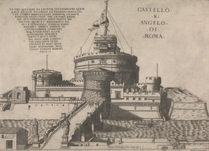 Castello S. Angelo Di Roma door Nicolas Beatrizet