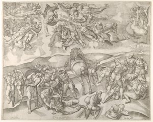 Bekering van Saul, van Michelangelo