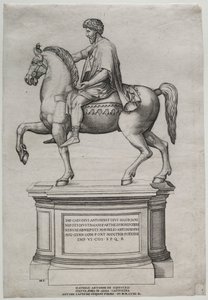 Ruiterstandbeeld van Marcus Aurelius door Nicolas Beatrizet