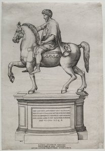Ruiterstandbeeld van Marcus Aurelius, 1548 door Nicolas Beatrizet