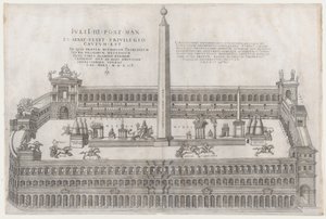 Speculum Romanae Magnificentiae: Circus Flaminius, 1553 door Nicolas Beatrizet