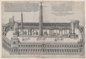 Speculum Romanae Magnificentiae: Circus Maximus door Nicolas Beatrizet