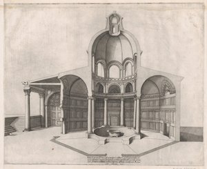 Speculum Romanae Magnificentiae: Interieur van de Lateranen, 16e eeuw door Nicolas Beatrizet
