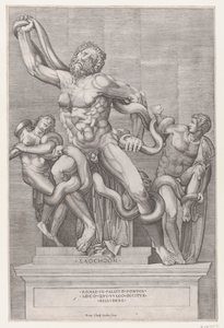 Speculum Romanae Magnificentiae: Laocoon, 16e eeuw door Nicolas Beatrizet