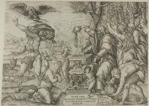 Het offer van Iphigenia door Nicolas Beatrizet