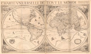 Reliëf getoond in afbeeldingen. Inclusief notities. Illustraties bevatten afbeeldingen van de tuin van Eden en het Laatste Oordeel en vier allegorische figuren in de hoeken van het blad. Samengesteld uit 4 bladen. LC-kopie in twee bladen, samen gemonteerd 