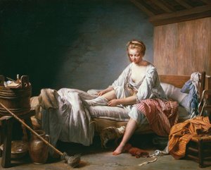 Le Lever de Fanchon (Fanchon staat op in de ochtend) door Nicolas Bernard Lepicie