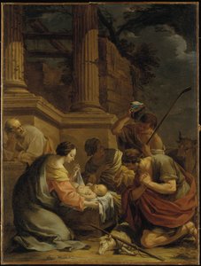 De Aanbidding van de Herders door Nicolas Chaperon