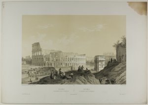 Rome: Het Colosseum en de Boog van Constantijn, plaat 38 uit Italie Monumentale et Pittoresque