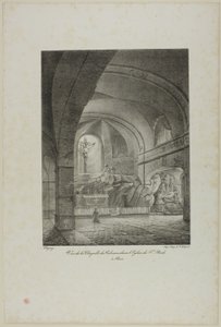 Gezicht op de Calvariekapel in de kerk van St. Roch, Parijs