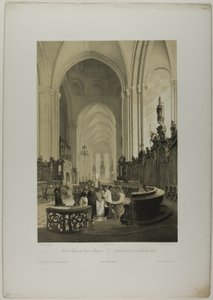 Gezicht op het koor van de kathedraal van Mainz, plaat vier uit Allemande