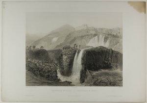 Watervallen van Tivoli, plaat achttien uit Italie Monumentale et Pittoresque door Nicolas Chapuy