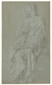 Zittende Madonna door Nicolas Colombel