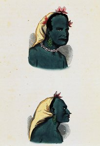 Vanou inboorling en Vanou hoofdman (Vanikoro)