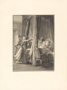 De Dood van Julie door Nicolas Delaunay after Jean Michel Moreau