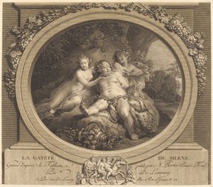 De vrolijkheid van Silenus door Nicolas Delaunay after Nicolas Bertin