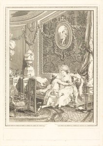 Het gelukkige moment door Nicolas Delaunay after Nicolas Lavreince