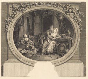 Het dorpsgeluk door Nicolas Delaunay after Sigmund Freudenberger