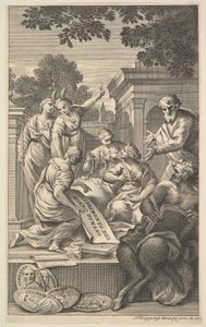 Allegorische compositie ter viering van de Geesteswetenschappen, 1695 door Nicolas Dorigny