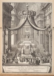 Begrafenis van Christina, koningin van Zweden door Nicolas Dorigny