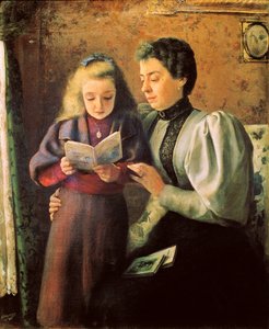 Hulp bij het lezen (detail) door Nicolas Esparza y Perez