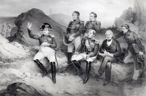 Keizer Napoleon I (1769-1821) dicteert zijn memoires aan Emmanuel Las Cases (1766-1842) op Sint-Helena, 1860 door Nicolas Eustache Maurin