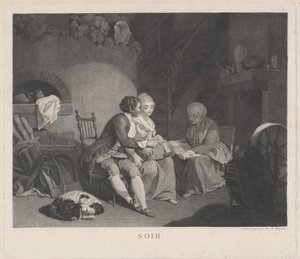 Avond, 1780s door Nicolas Francois Regnault